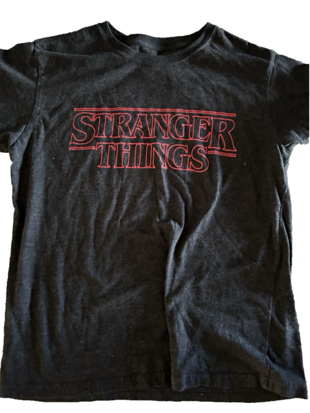 Stranger Things Women's Short Sleeve Medium Black T-Shirt Crew Neck